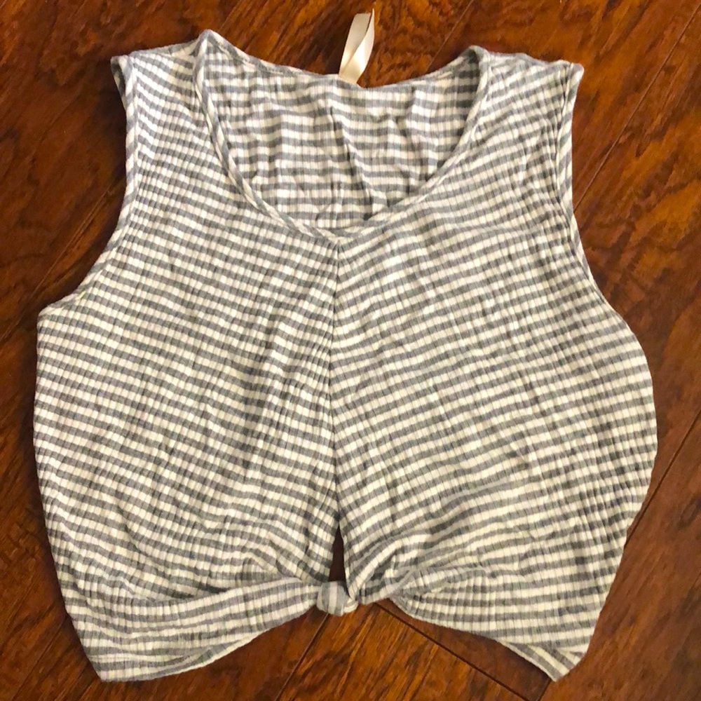 Women’s striped cropped tank top